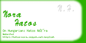 nora hatos business card